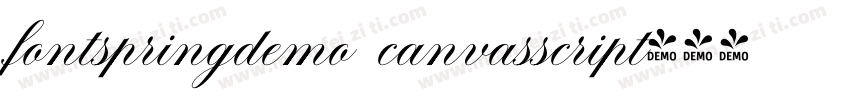 fontspringdemo canvasscript字体转换